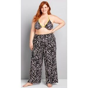 Lane Bryant Cacique Swim Wide Leg Cover Up Pant 26/28